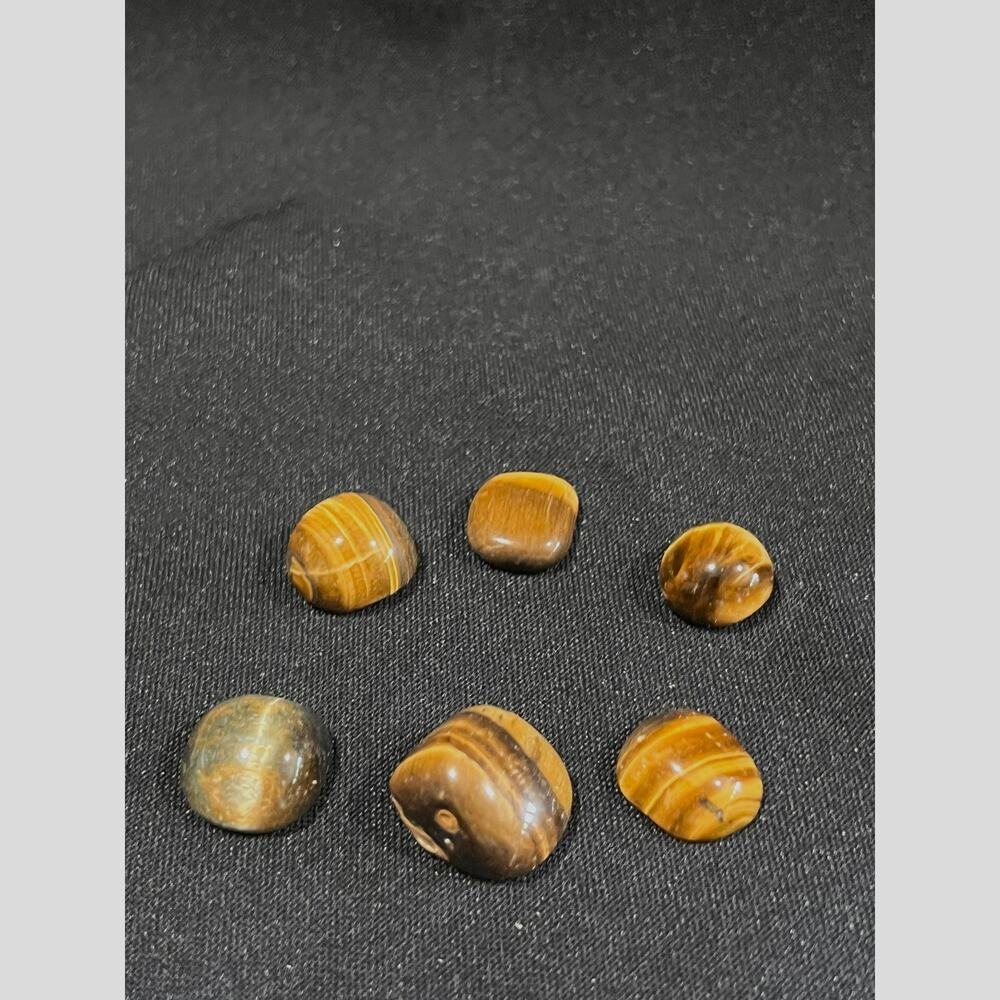 6 pcs Natural Tiger Eyes Gravel Quartz Crystal